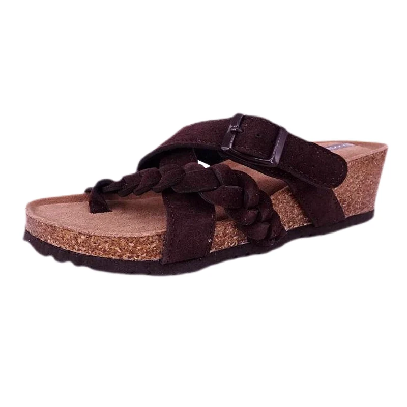 Women's Cork Footbed Braid cuneis Sandals