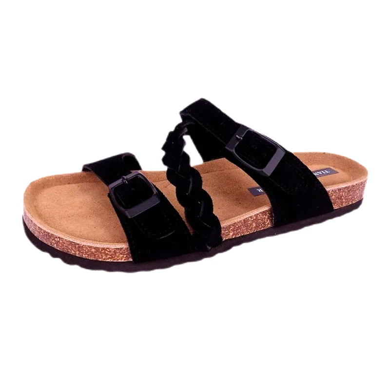 Women's Adjuated Widths Cork footbed Sandals