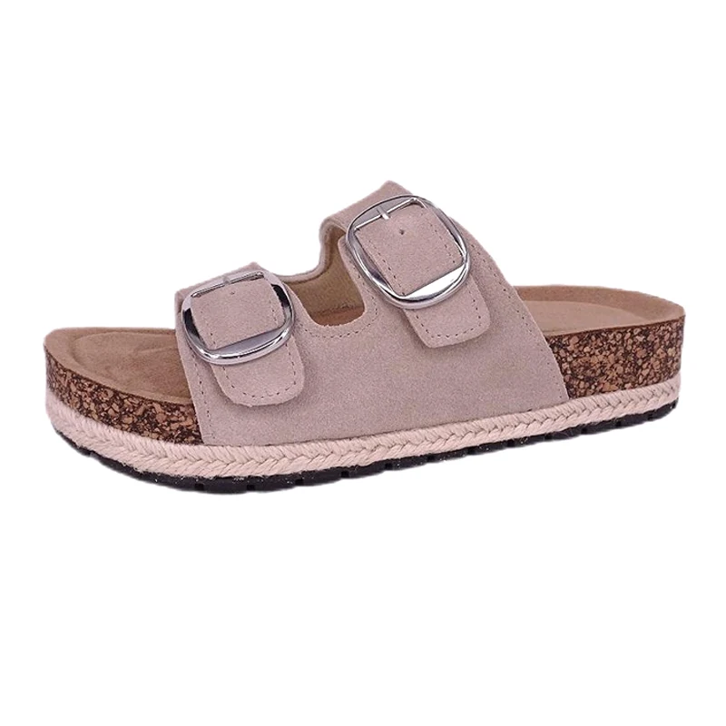 Mulierum Duplex Fibula Ramie Sole footbed Sandals