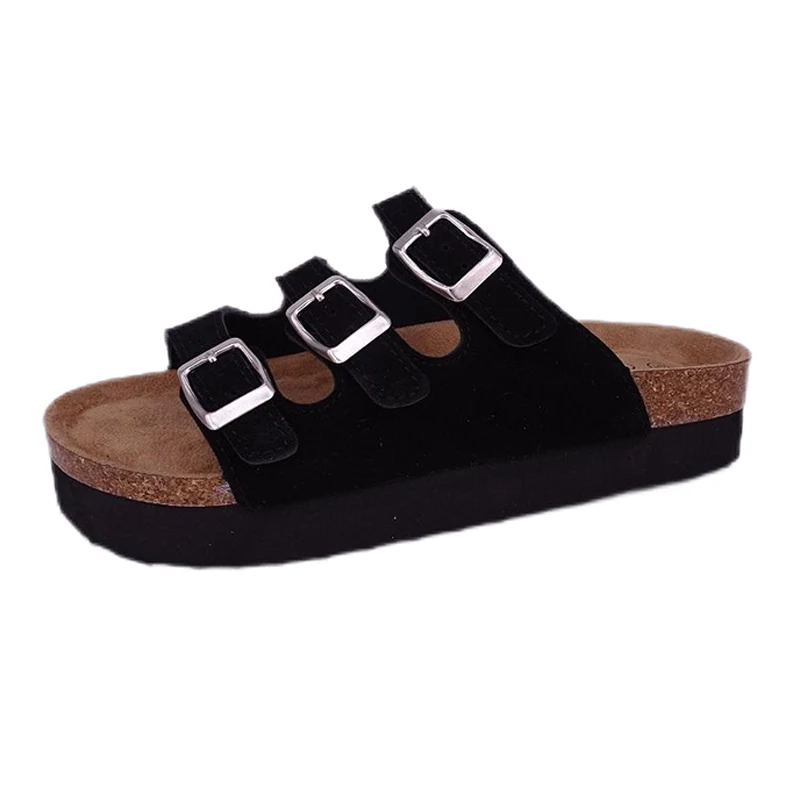 Genuina Mulierum Suede 3 Strap rostris Sandals