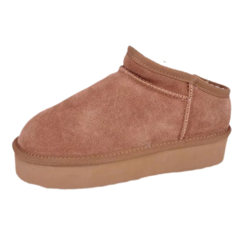 Genuina Mulierum Suede Cosy Platform Mule